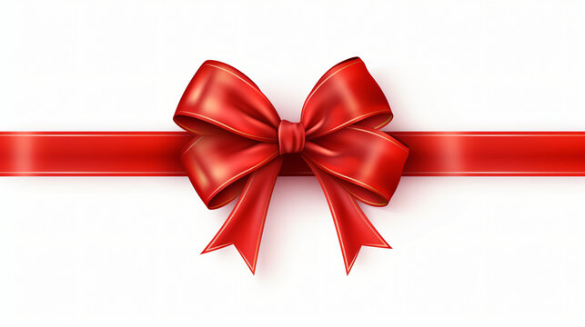 Red gift ribbon and bow