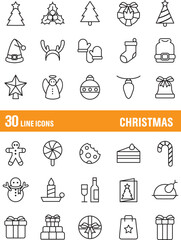 Christmas icons set