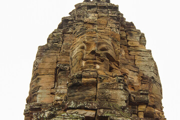 Buddhist faces on towers at Bayon Temple, Cambodia