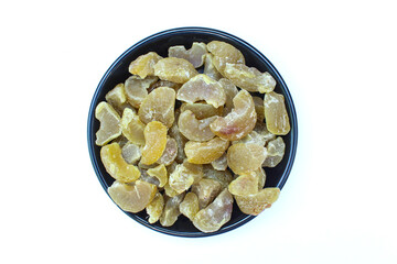 Amla candy in a plate top view 