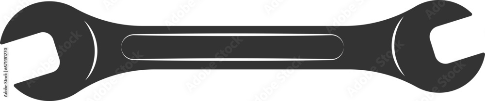 Aufkleber tools vector wrench icon. spanner logo design element. key tool isolated on white background.