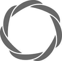 Spiral rings twisting circles swirl design element set for infographics