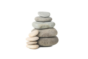 Fototapeta na wymiar PNG, Stones one on top of other, isolated on white background