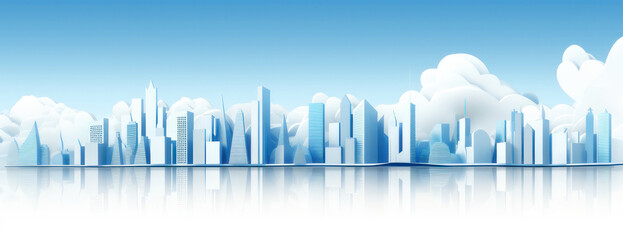 Fototapeta premium Modern city landscape that looks like a skyscraper