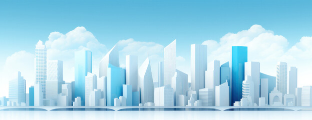 Modern city landscape that looks like a skyscraper