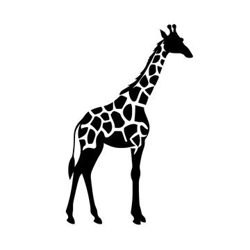 Giraffe Silhouette mit Fleckenmuster