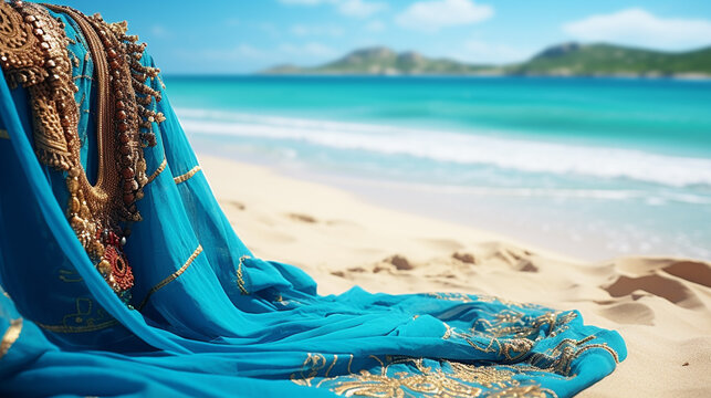 relaxing on the beach HD 8K wallpaper Stock Photographic Image 