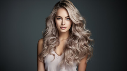 Naklejka premium Attractive Woman in the Best Age as a Symbol of a New Time Wallpaper Background Magazine Cover Digital Art 