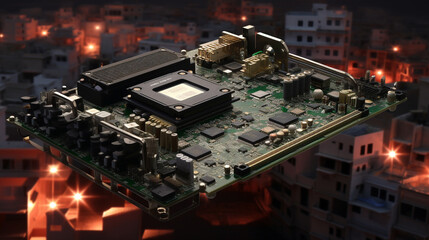 Fototapeta premium electronic circuit board