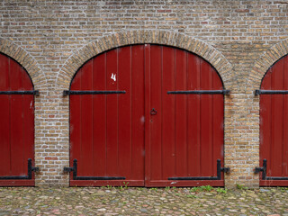 Fortress city Bourtagne in the Netherlands drawbridge
