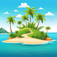 palm island, AI-Generatet