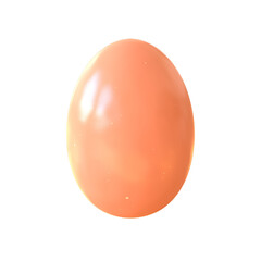 Chicken egg with white background isolated 3d render illustration