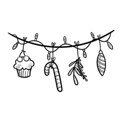 Christmas Hanging Decoration Doodle Set