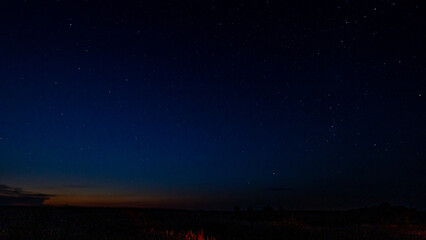 Fototapeta premium landscape of the night starry sky