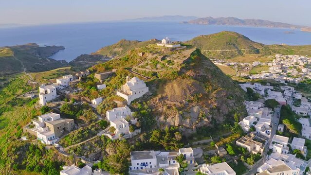 Cyclades Mediterranean sea. Greece Milos island panorama