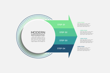 Modern connecting infographic template design