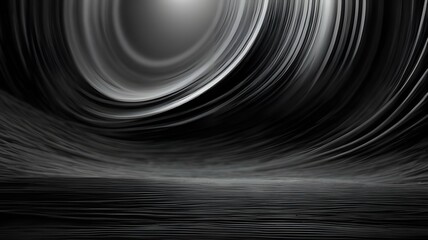 Abstract wallpaper shaped as a floating black, grey and white liquid mix in an artistic design