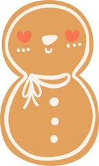 Christmas Gingerbread Snowman Cookie