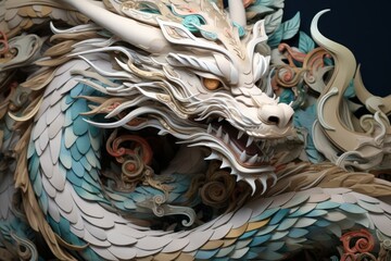  Dragon, an Asian and Oriental mythological creature. Chinese New Year 2024.
