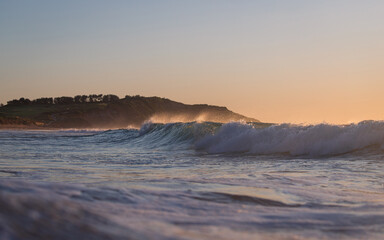 Beautiful breaking wave at Long Reef, Sydney, Australia.