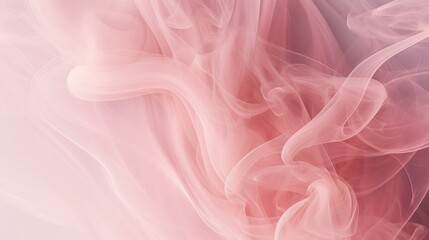 Fototapeta premium Colorful smoke for an aesthetic minimalism background. Pastel colored fumes blend seamlessly, creating feminine fragile effect. Pink and blush pink gradients as visually appealing backdrop.