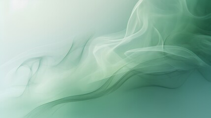 Fototapeta na wymiar Colorful smoke for an aesthetic minimalism background. Pastel green colored fumes blend seamlessly, creating feminine fragile effect. Color gradients as visually appealing backdrop.