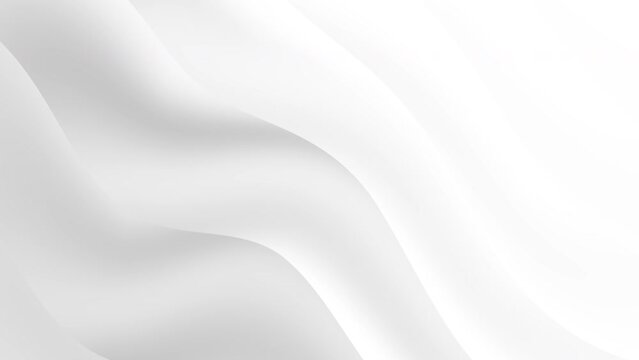 Bright white grey curve wave flowing. Abstract minimal motion design corporate background. Seamless looping