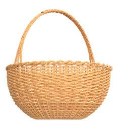 3D rendering illustration of a woven basket