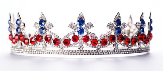 Norwegian flag inspired crown shines on white backdrop