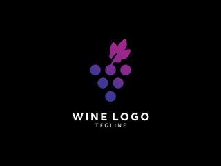 grape gradient logo design - obrazy, fototapety, plakaty