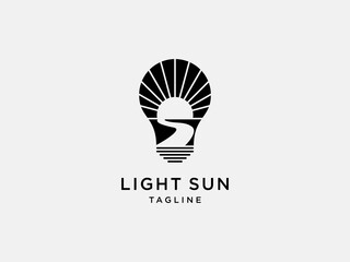 street and technology lamp logo design