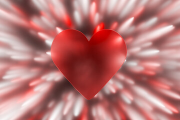 Radiant Heart in Abstract Setting