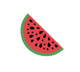 watermelon slice vector art icon