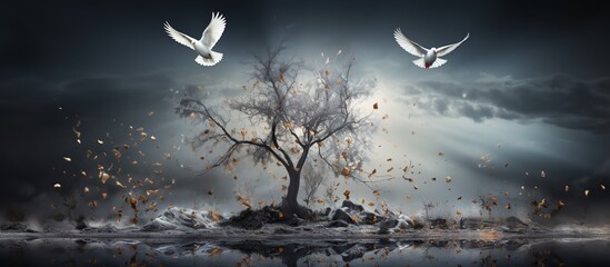 Obraz premium forest in the night