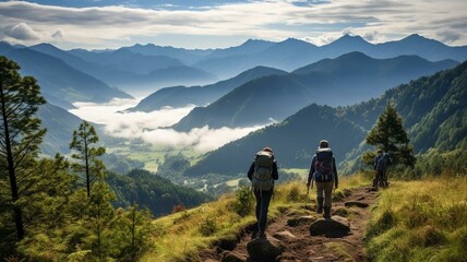 Fototapeta premium hiking in the mountains