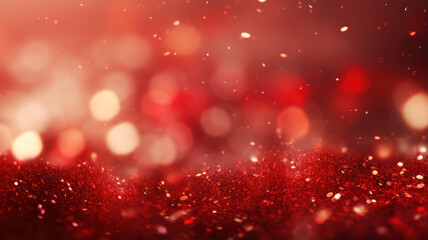 Fototapeta na wymiar Elegant Red Sparkling Holiday Backdrop
