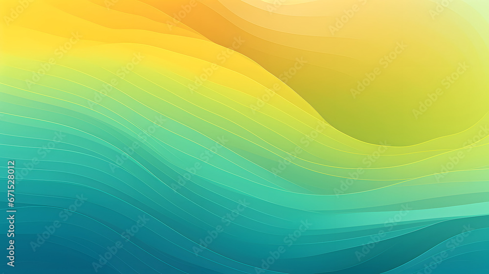 Poster retro grainy background noise texture effect summer design green blue yellow abstract wave pattern g