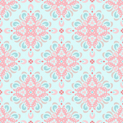 Gorgeous seamless blue vector seamless pattern oriental tiles. tile design arabesque tiles