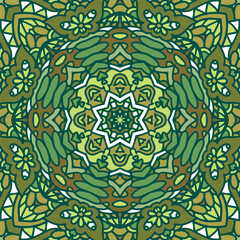 Ethnic mosaic pattern abstract tiles vintage tribal seamless vector ornamental.