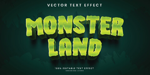 Monster land 3D editable text effect