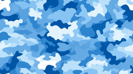 Light Blue sky ocean sea Camouflage seamless pattern