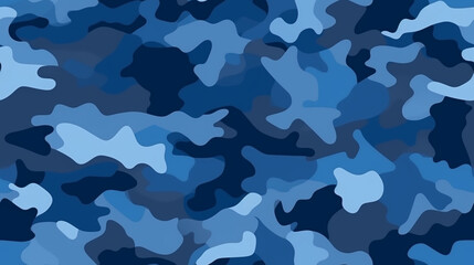 Dark blue navy Camouflage seamless pattern