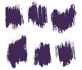 Hand paint ink purple grunge brush set