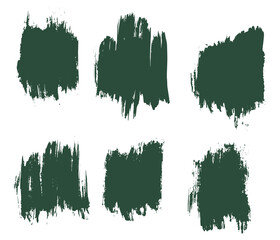 Bundle of green paint ink brush stroke line