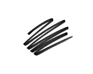 black marker pen scribble on png transparent background