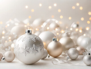 Christmas white decoration, Festive White Decoration, merry christmas background