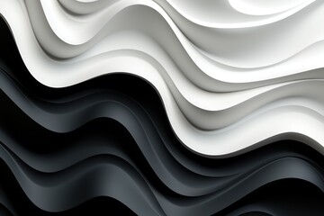 Obraz premium Chromatic Brilliance Sculptures Subtle Gradients of White and Black, Abstract Symmetry 