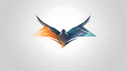 minimalistic logo with a bird