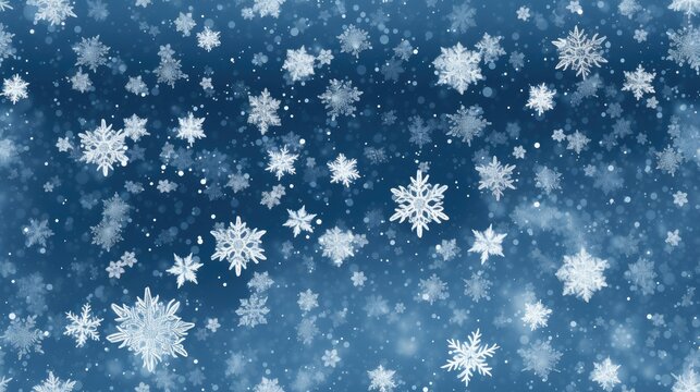  a blue background with white snowflakes and snow flakes on the bottom and bottom of the snow flakes on the bottom of the bottom of the image.  generative ai