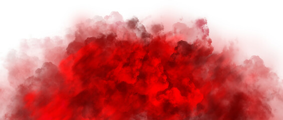 red artificial fog effect